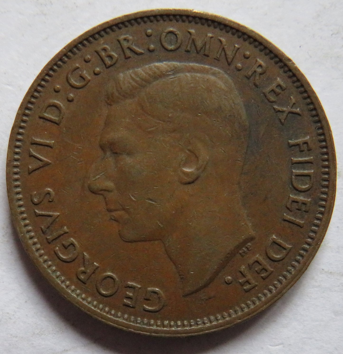 1950 King George VI Australia Halfpenny Coin