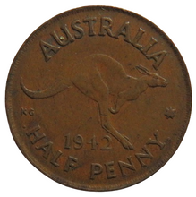 Load image into Gallery viewer, 1942 King George VI Australia Halfpenny Coin
