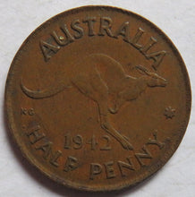 Load image into Gallery viewer, 1942 King George VI Australia Halfpenny Coin
