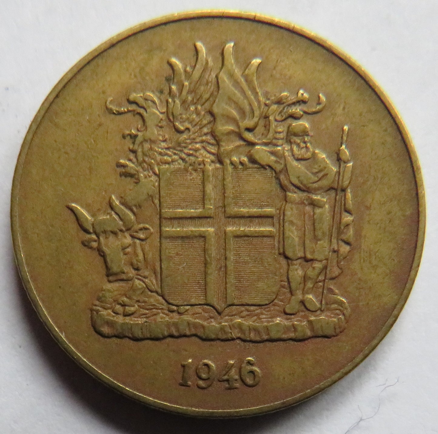 1946 Iceland One Krona Coin
