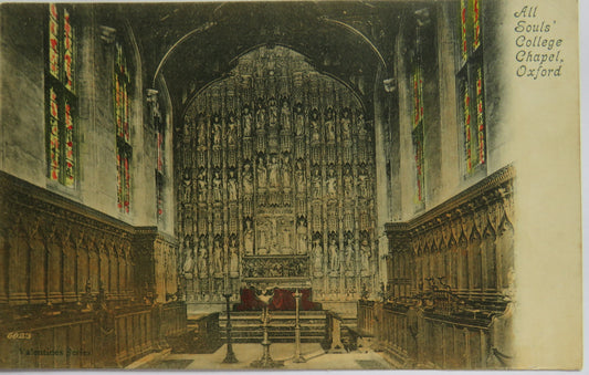 Vintage Postcard of All Souls College Chapel, Oxford