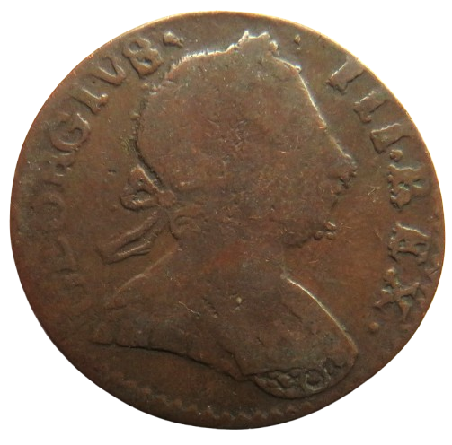 1775 King George III Halfpenny Coin - Great Britain