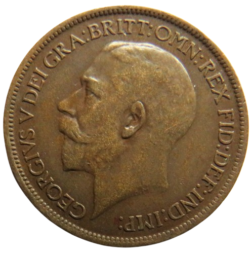 1915 King George V Halfpenny Coin - Great Britain