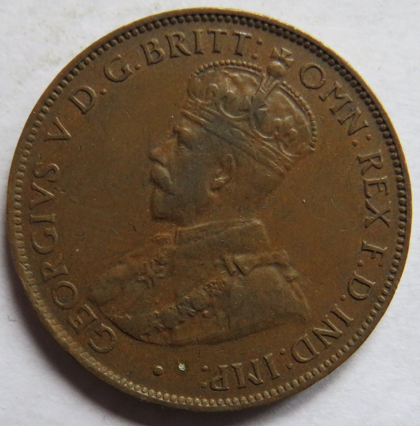 1936 King George V Australia Halfpenny Coin