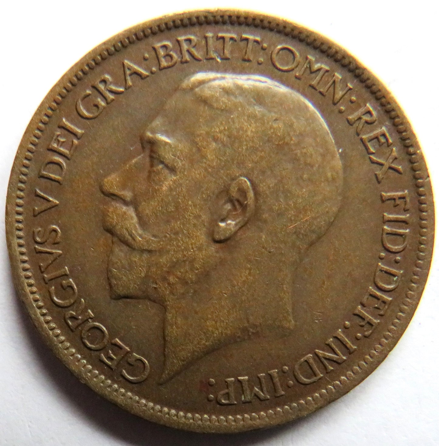 1915 King George V Halfpenny Coin - Great Britain