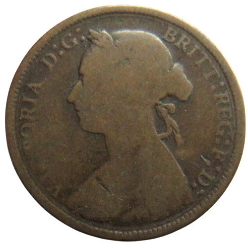 1894 Queen Victoria Halfpenny Coin - Great Britain