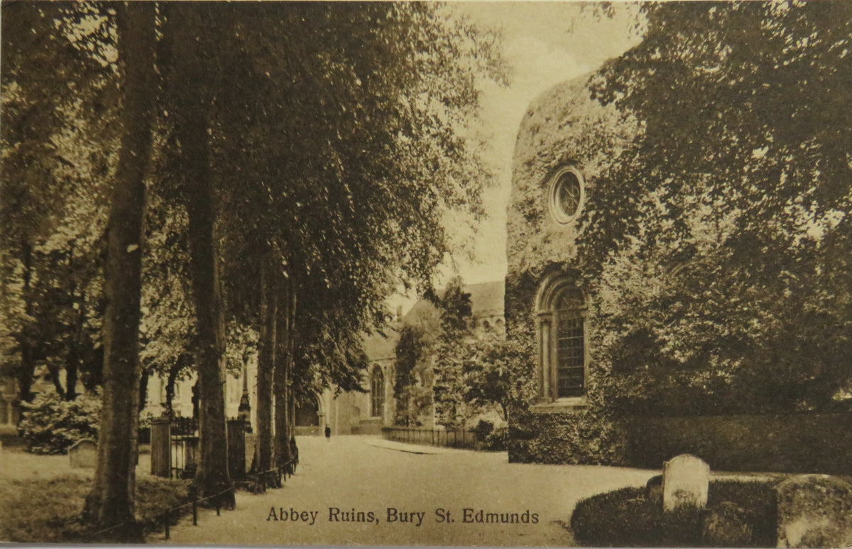 Vintage Postcard of Abbey Ruins, Bury St. Edmunds