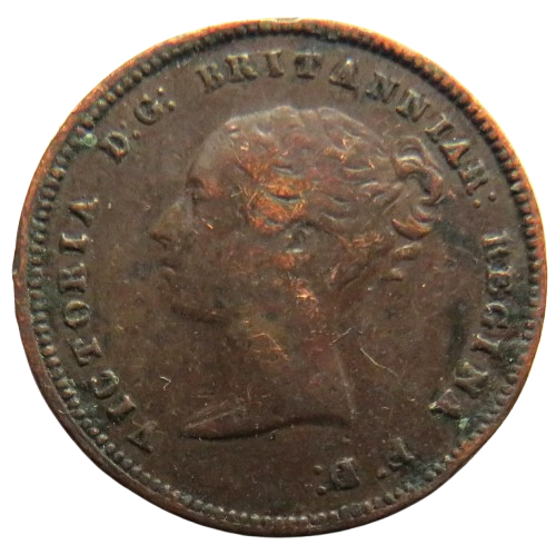 1844 Queen Victoria Half-Farthing Coin - Great Britain