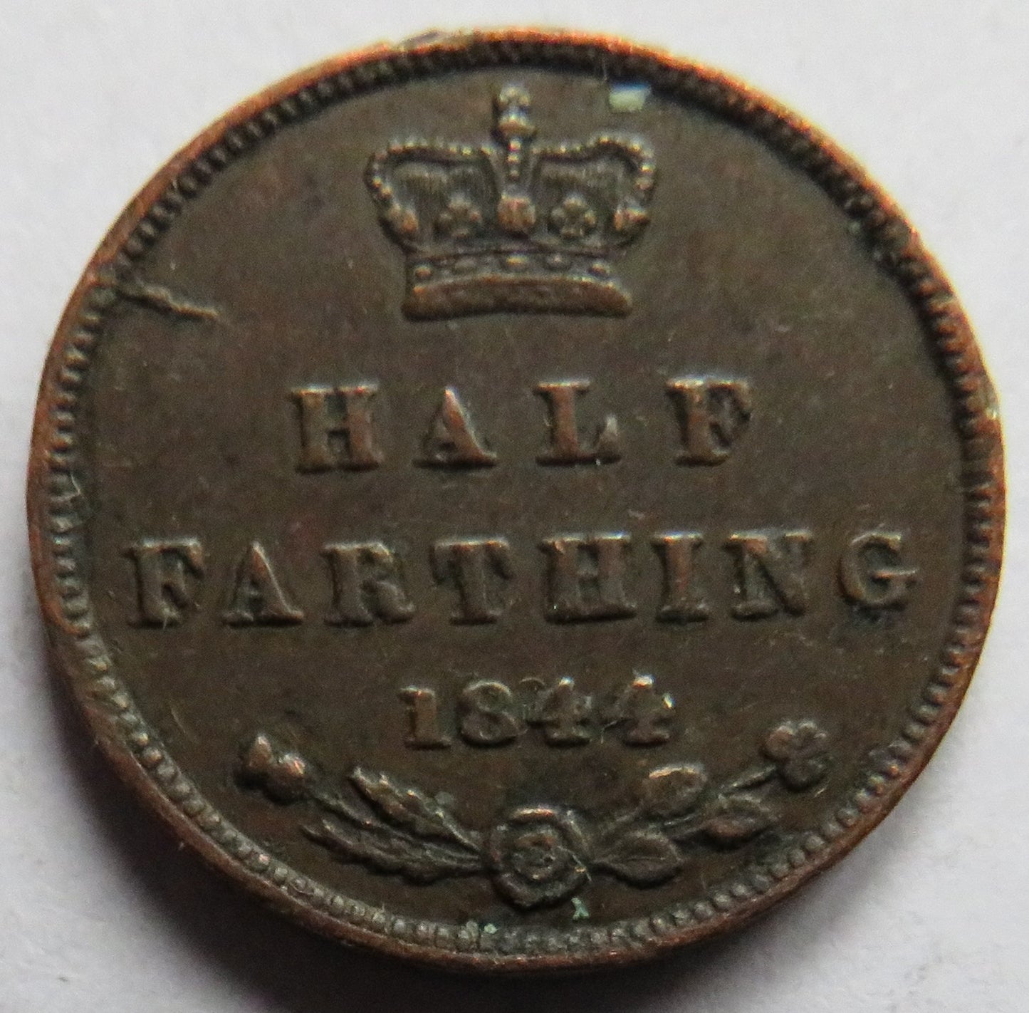 1844 Queen Victoria Half-Farthing Coin - Great Britain