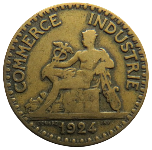 1924 France 2 Francs Coin