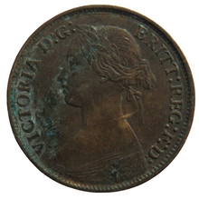 Load image into Gallery viewer, 1861 Queen Victoria Bun Head Farthing Coin - Great Britain
