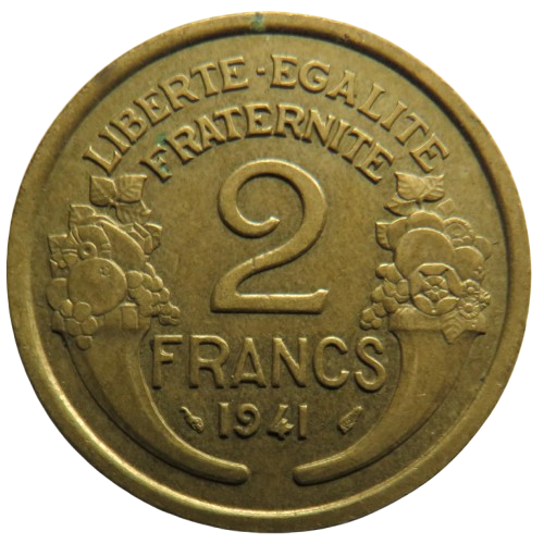 1941 France 2 Francs Coin