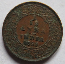 Load image into Gallery viewer, 1895 Queen Victoria India 1/12th Anna Coin
