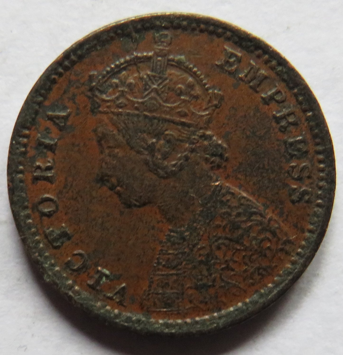 1895 Queen Victoria India 1/12th Anna Coin