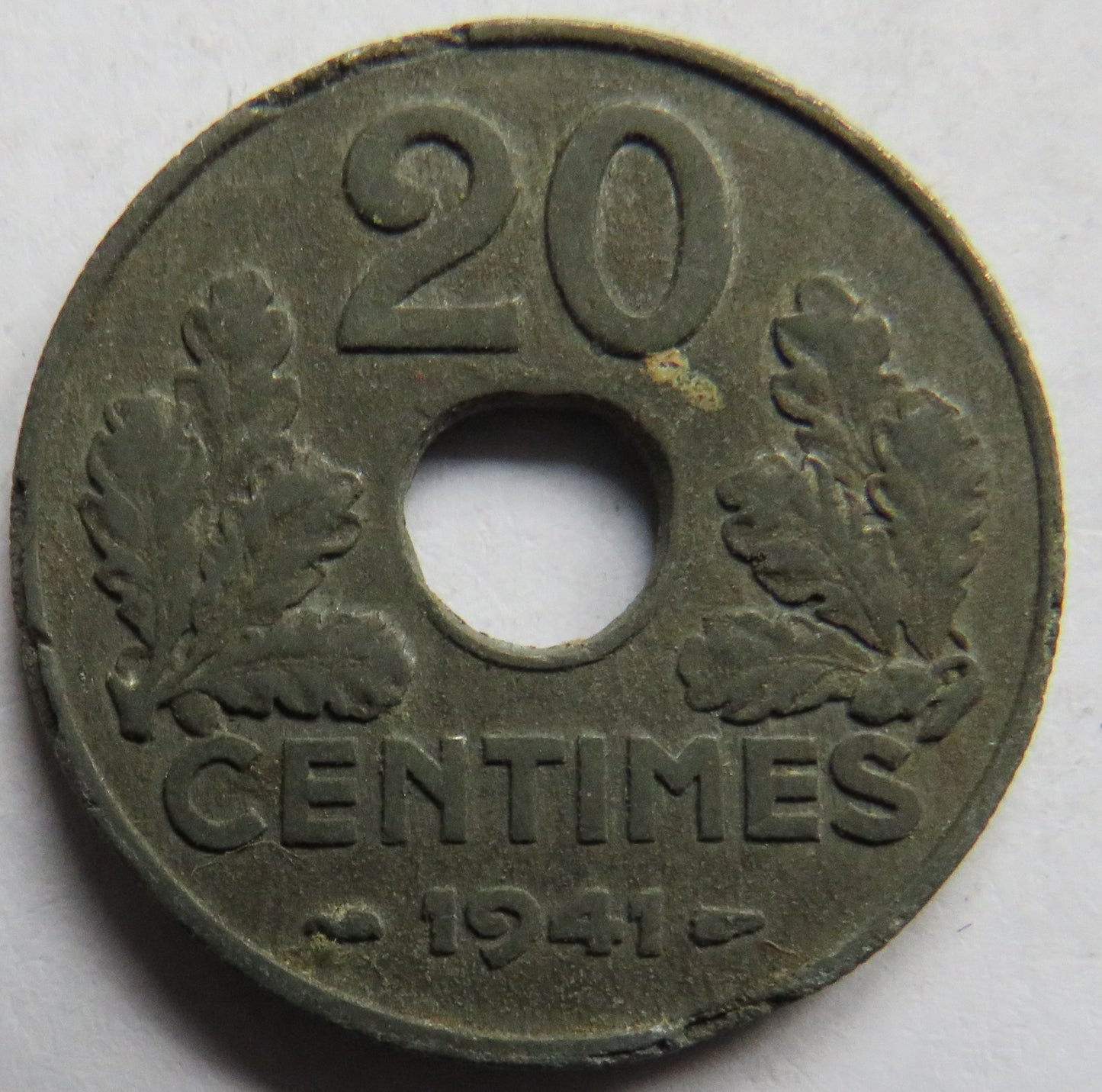 1941 France 20 Centimes Coin