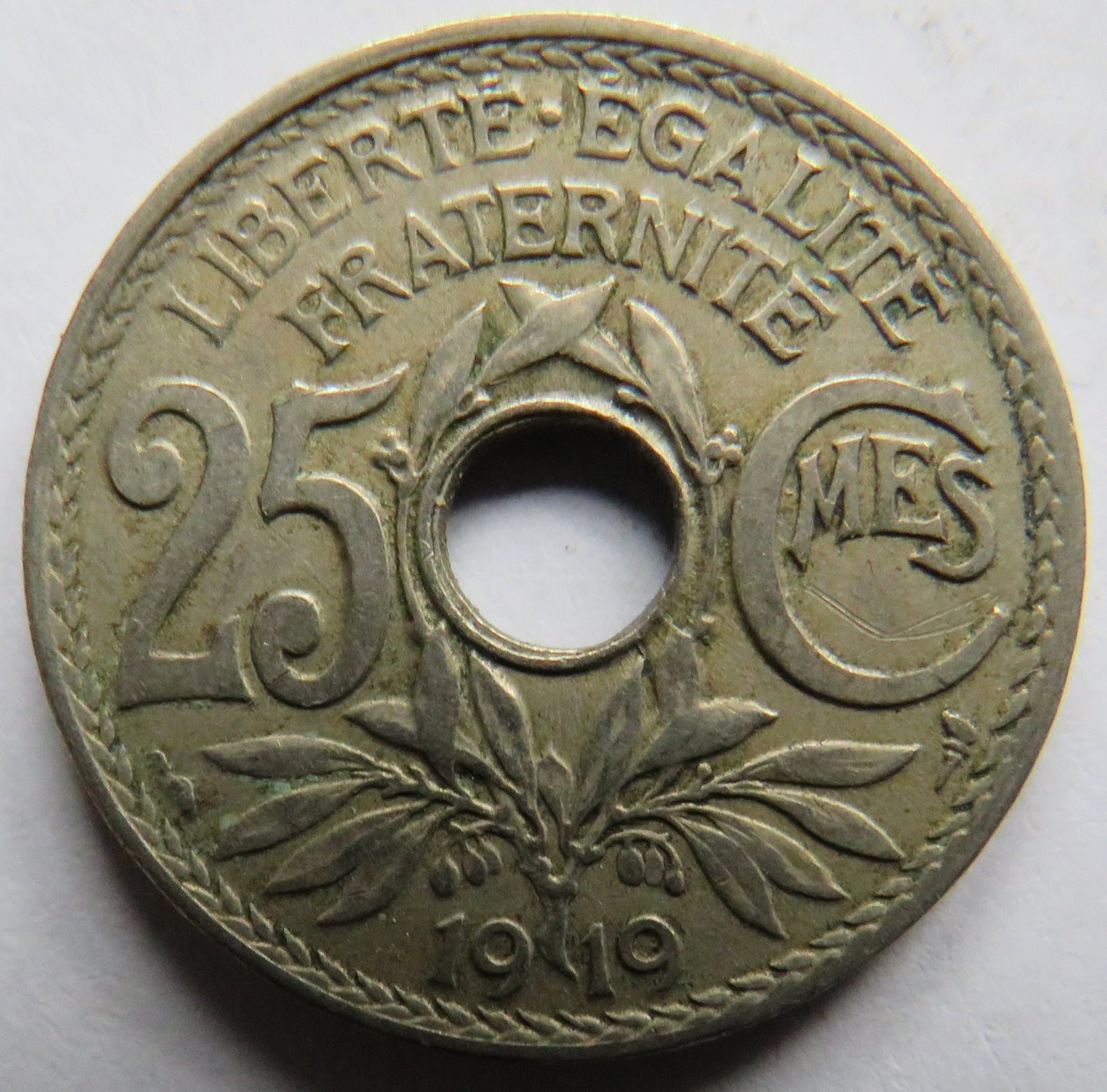 1919 France 25 Centimes Coin