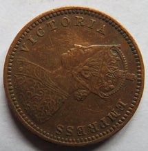 Load image into Gallery viewer, 1895 Queen Victoria India 1/12th Anna Coin
