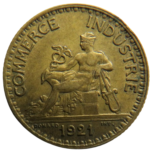 1921 France One Franc Coin