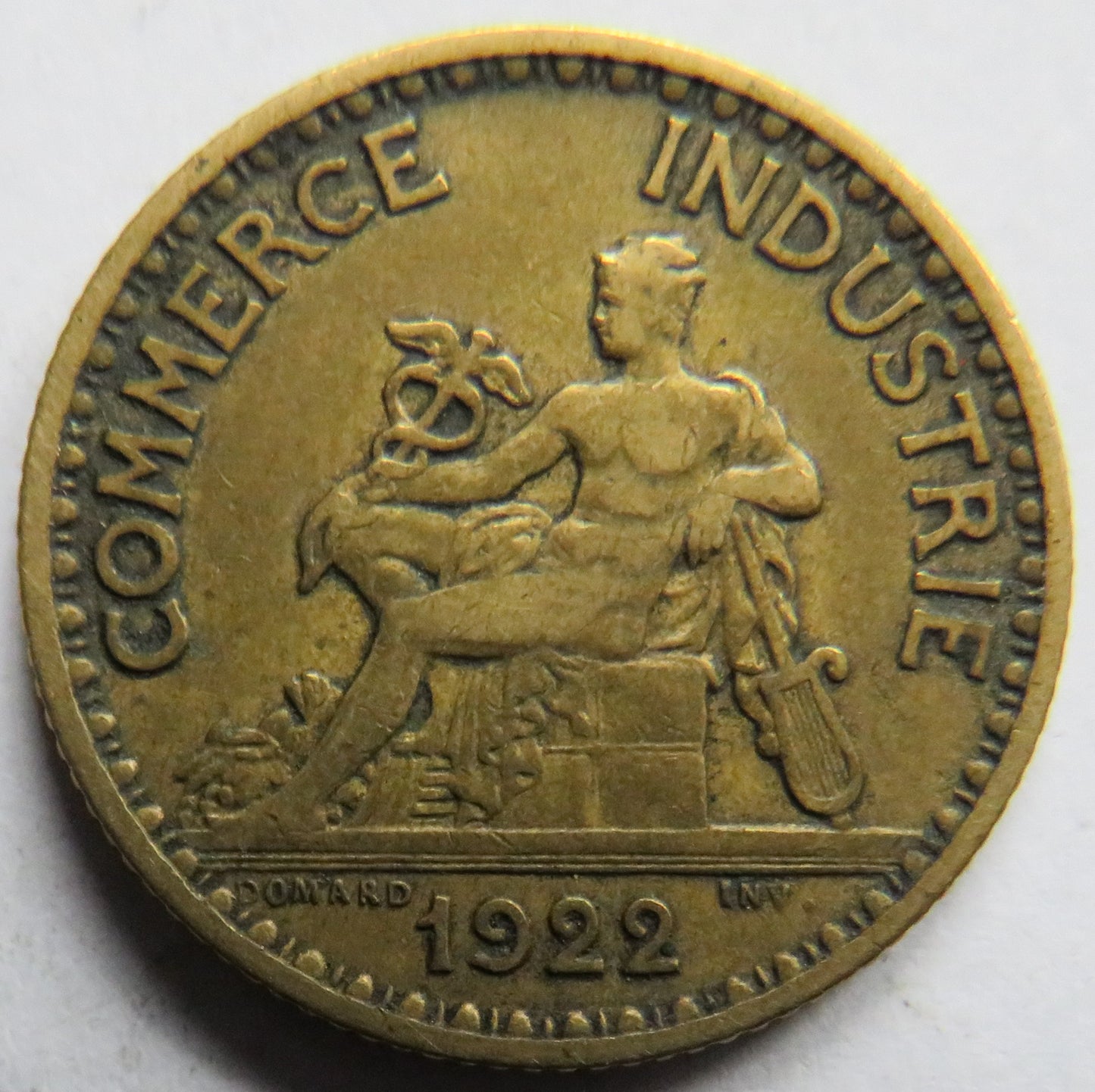 1922 France One Franc Coin
