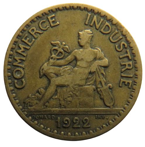 1922 France One Franc Coin