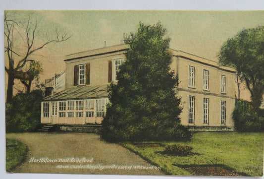 Vintage Postcard of Northdown Hall Bideford, Where Charles Kingsley Wrote part of Westward Ho!