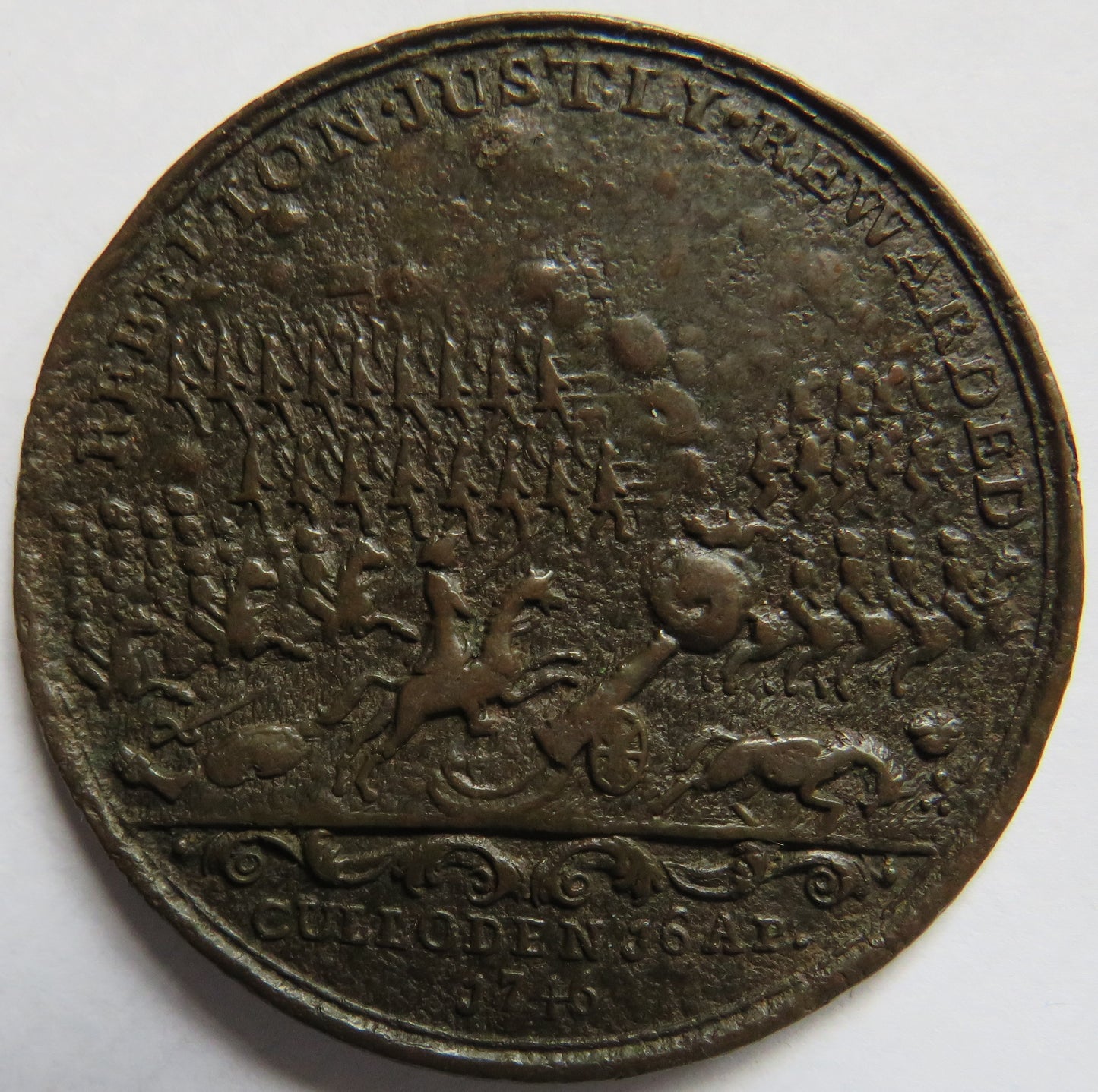 Jacobite - Rebellion Justly Rewarded At Culloden 1746 - Duke of Cumberland Medal