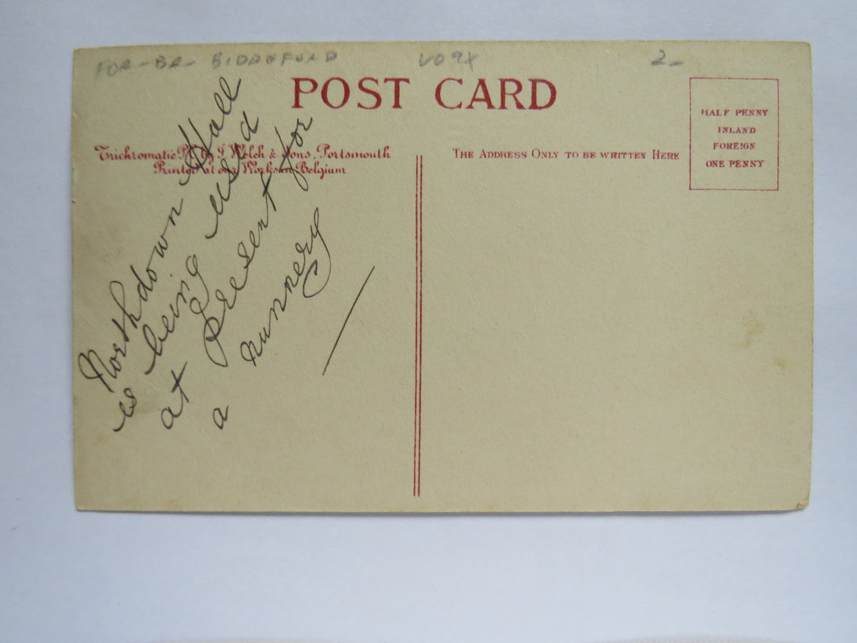 Vintage Postcard of Northdown Hall Bideford, Where Charles Kingsley Wrote part of Westward Ho! image 2