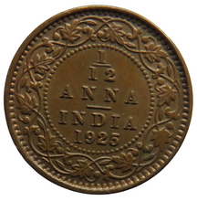 Load image into Gallery viewer, 1925 King George V India 1/12th Anna Coin
