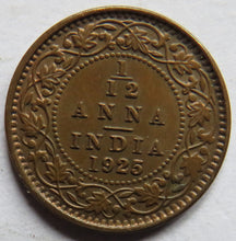 Load image into Gallery viewer, 1925 King George V India 1/12th Anna Coin
