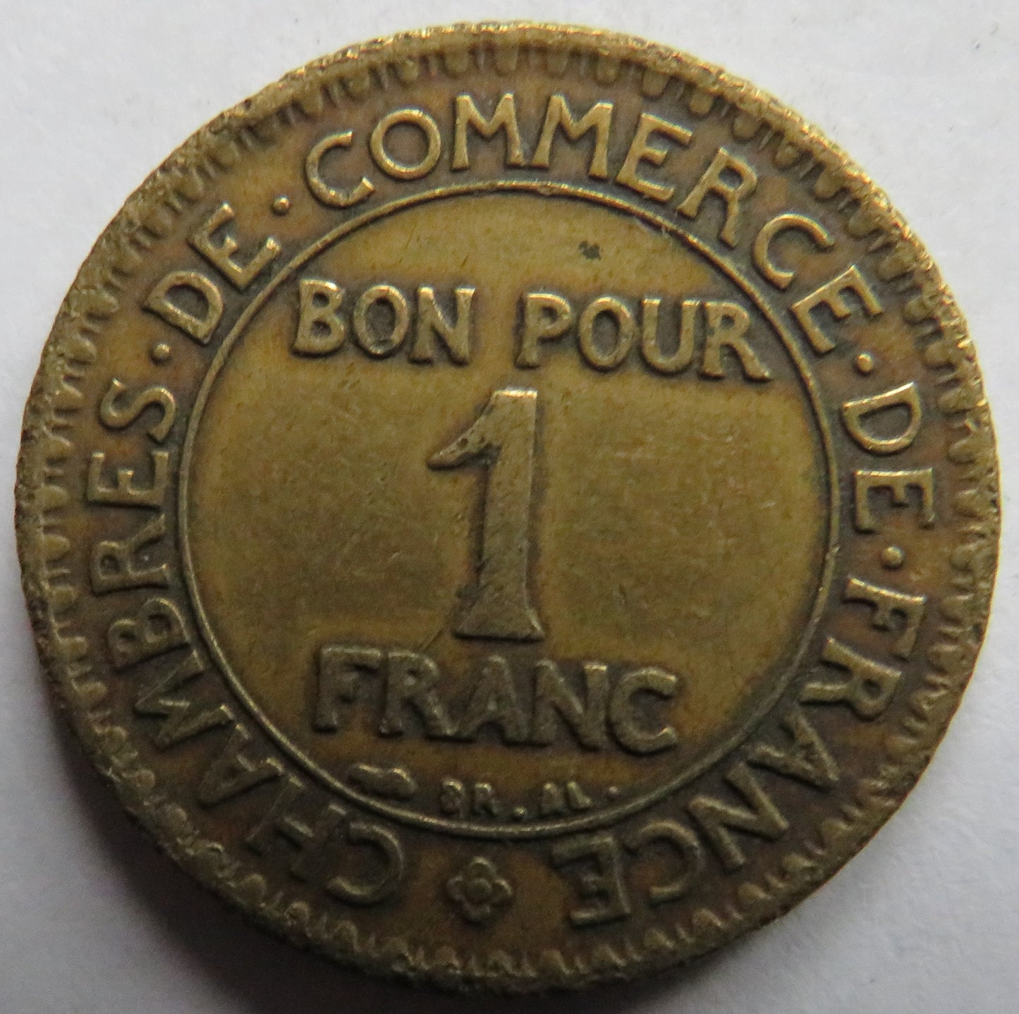 1925 France One Franc Coin