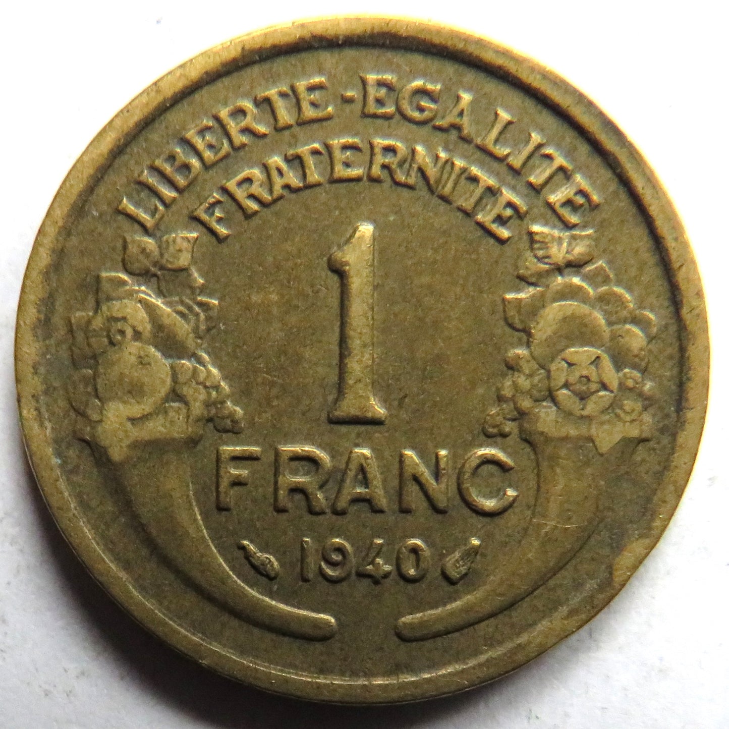 1940 France One Franc Coin