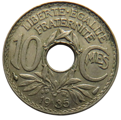 1935 France 10 Centimes Coin