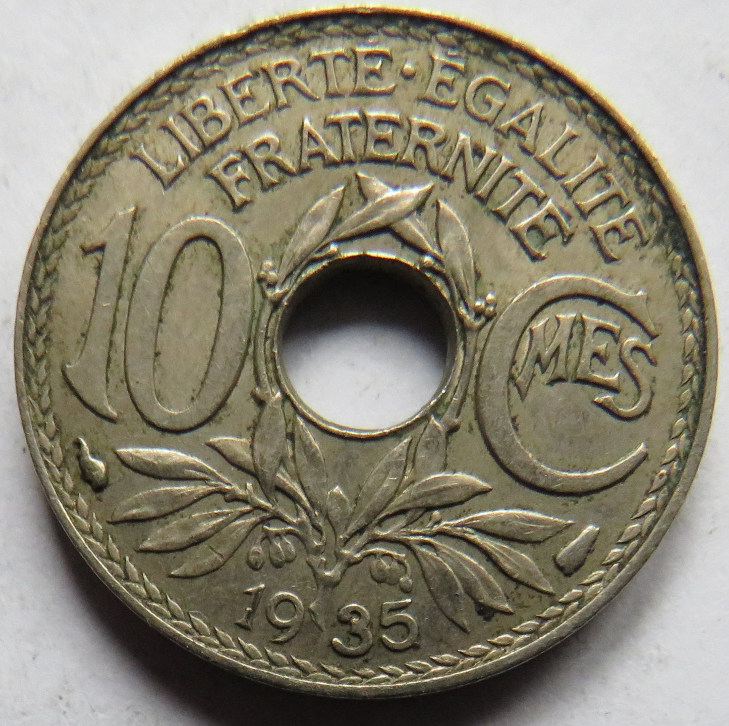 1935 France 10 Centimes Coin
