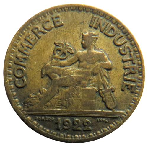 1922 France 50 Centimes Coin
