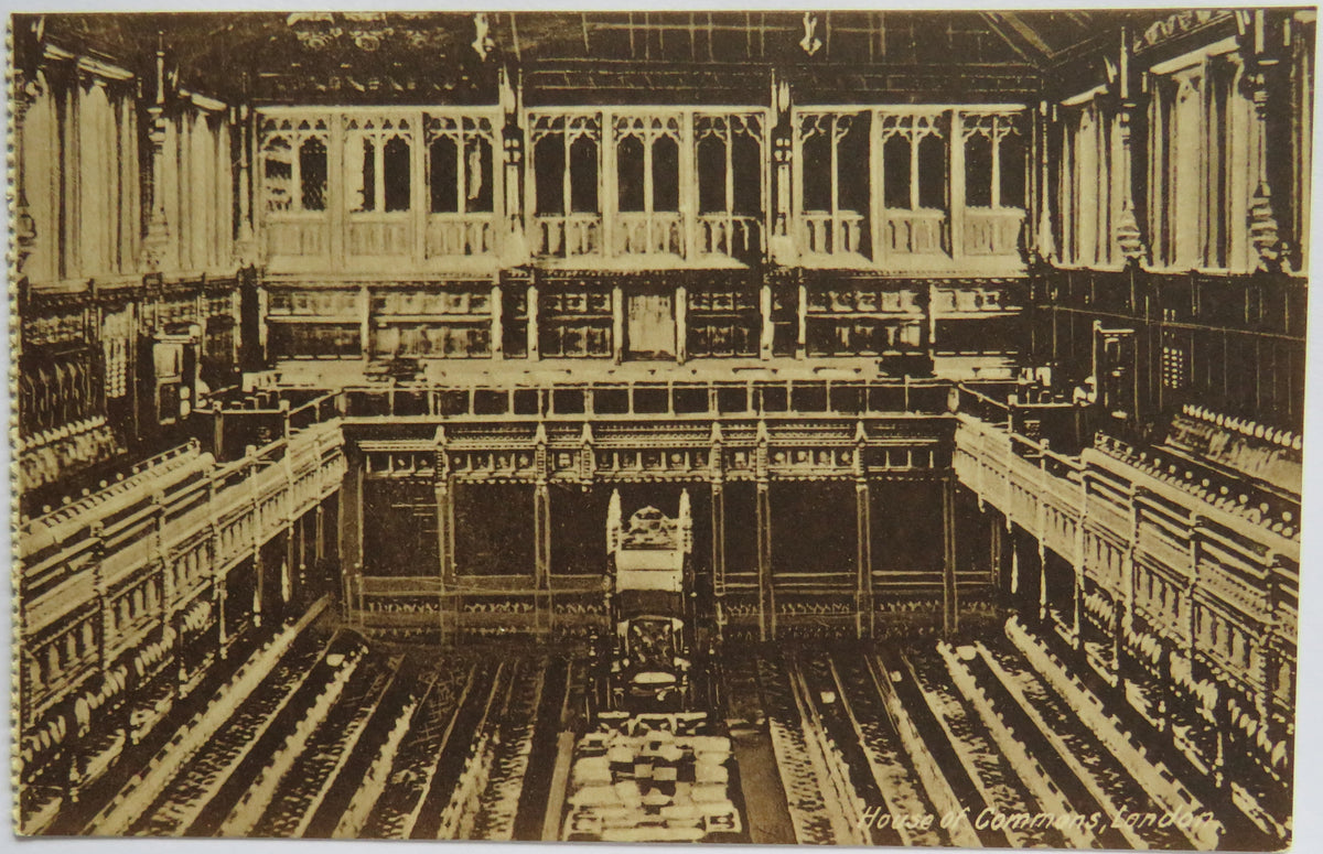Vintage Postcard of House of Commons, London