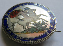 Load image into Gallery viewer, C.1820 King George III Silver Enamelled Crown Coin Brooch
