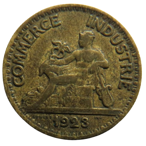 1923 France 50 Centimes Coin
