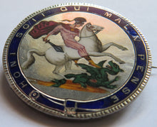 Load image into Gallery viewer, C.1820 King George III Silver Enamelled Crown Coin Brooch
