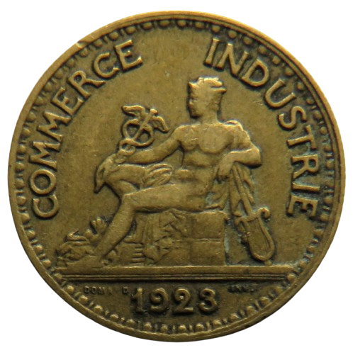 1923 France 50 Centimes Coin