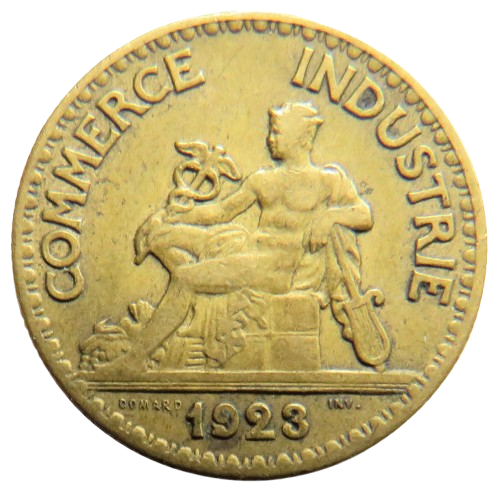 1923 France 50 Centimes Coin