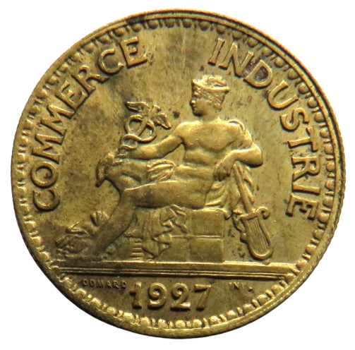 1927 France 50 Centimes Coin