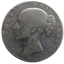 Load image into Gallery viewer, 1844 Queen Victoria Young Head Silver Crown Coin - Star Stops
