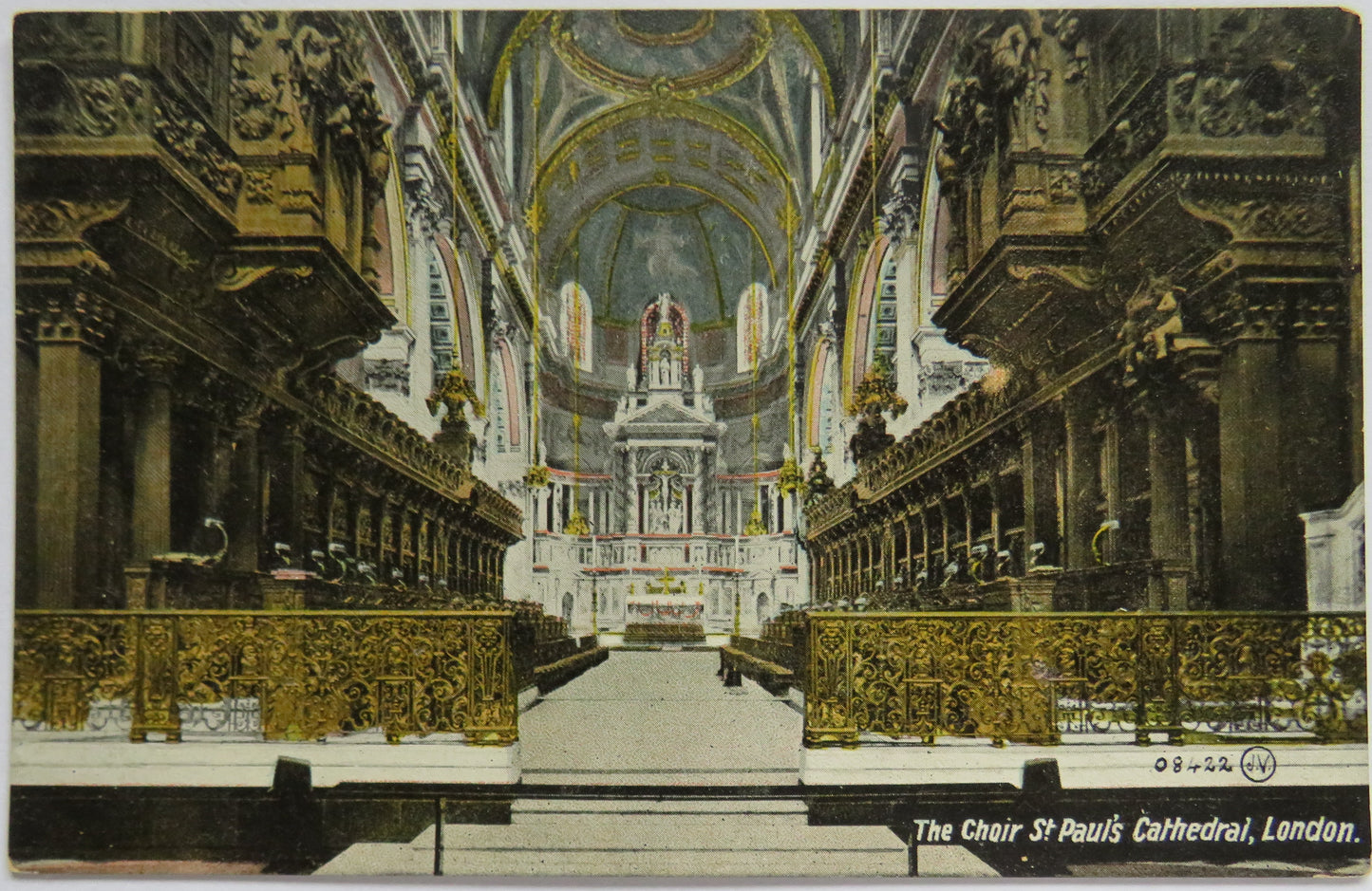 Vintage Postcard of The Choir St Paul's Cathedral, London