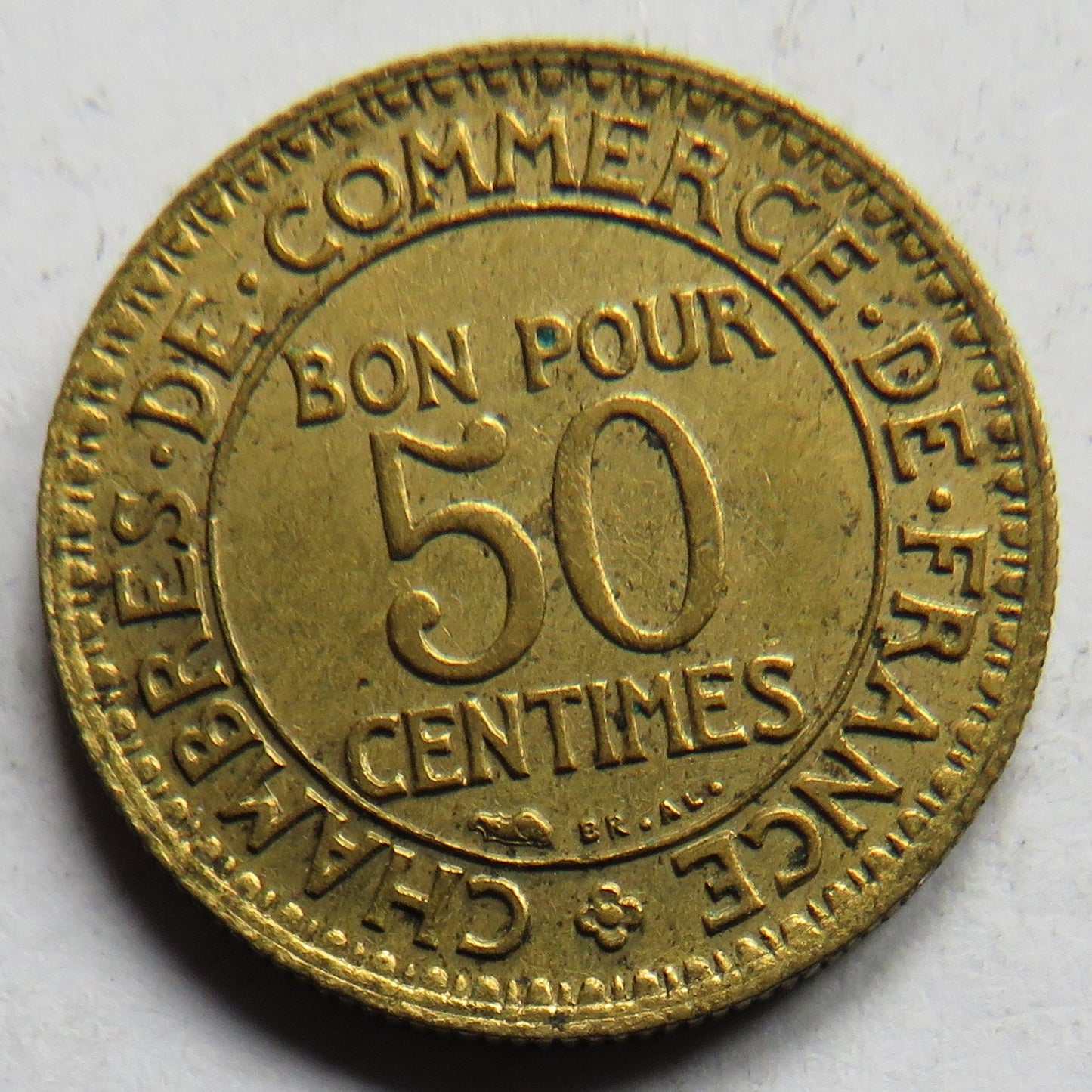 1926 France 50 Centimes Coin