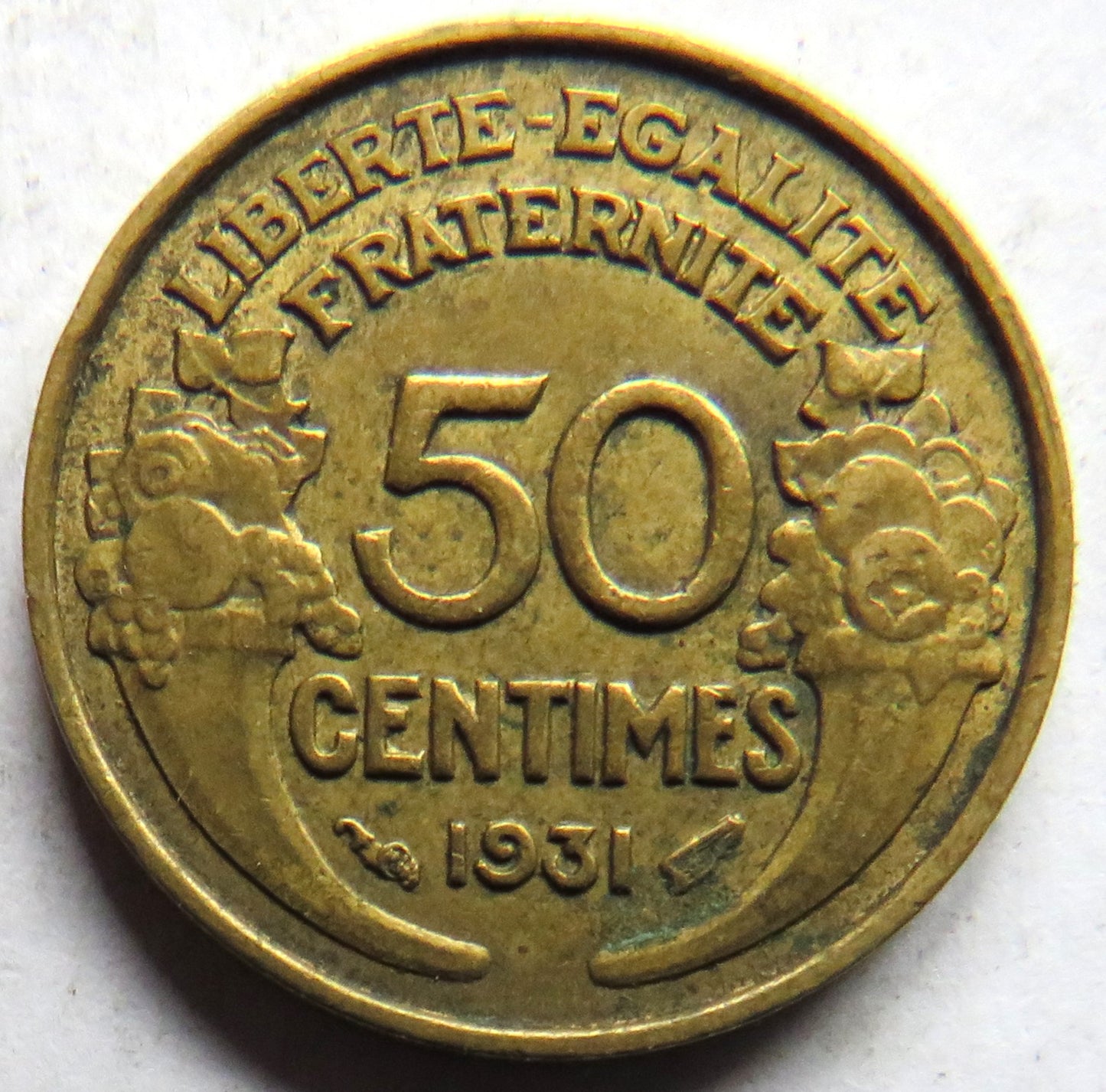 1931 France 50 Centimes Coin