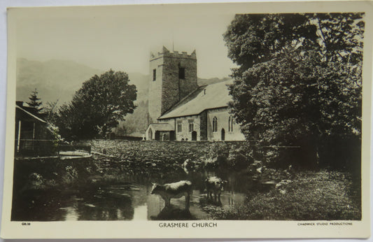 Vintage Postcard of Grasmere Church
