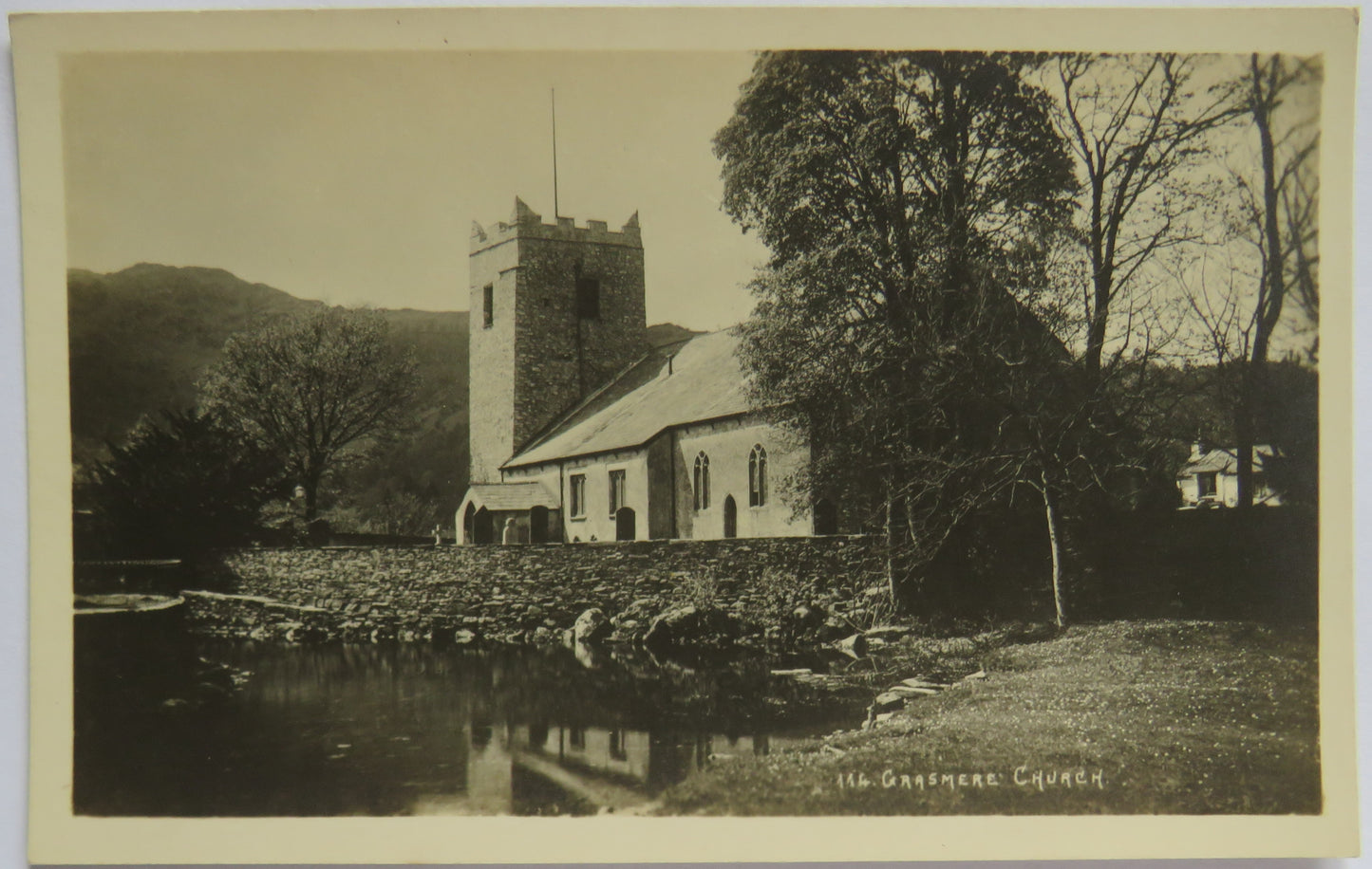 Vintage Postcard of Grasmere Church
