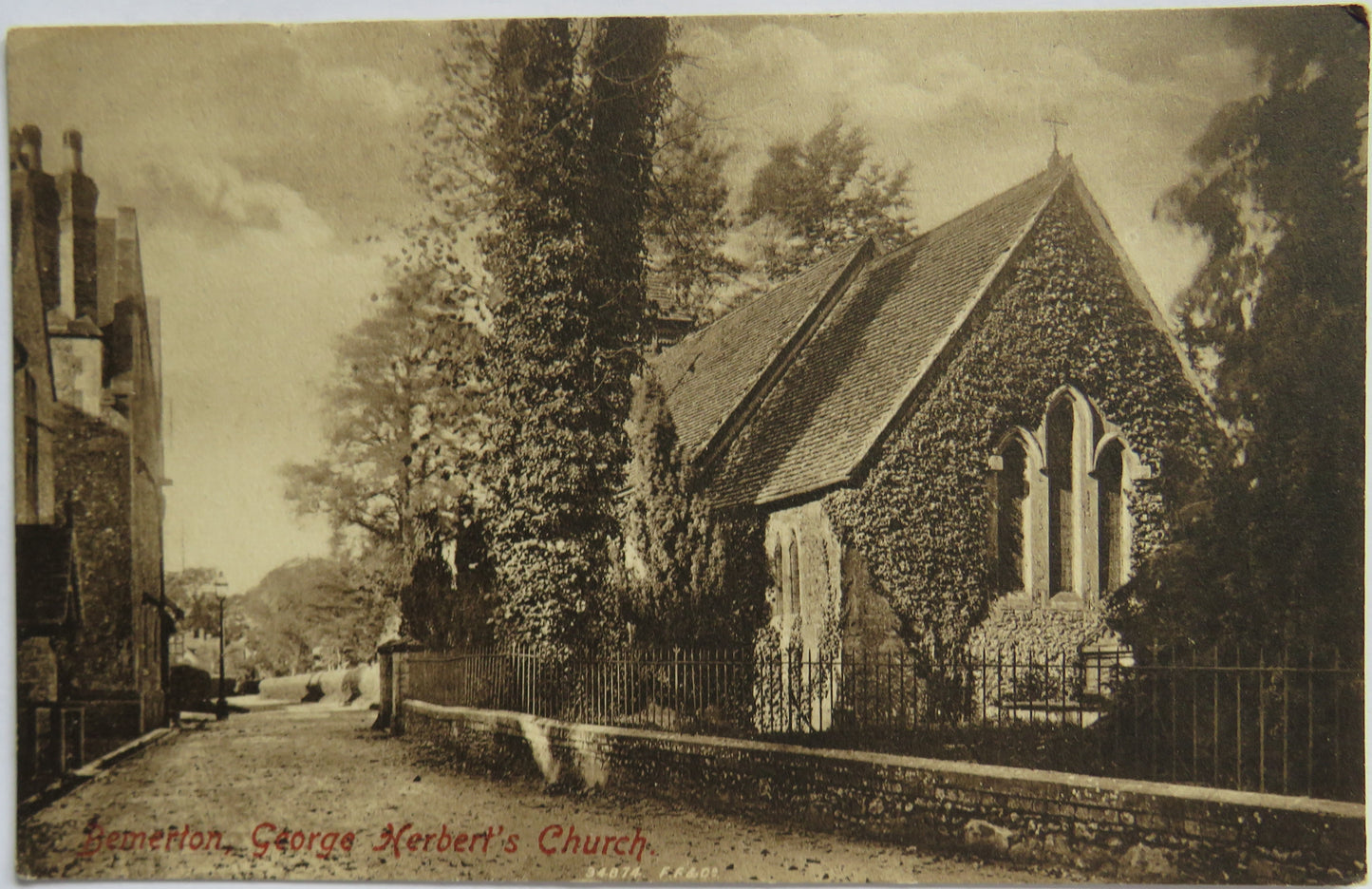 Vintage Postcard of Bemerton George Herbert's Church