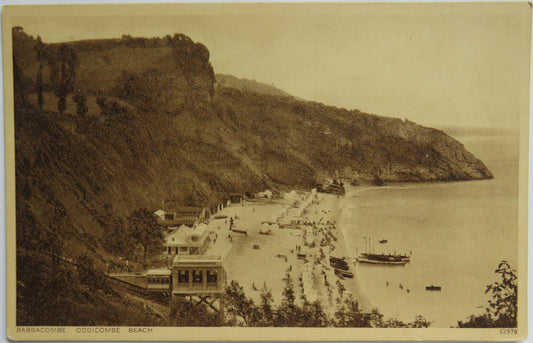 Vintage Postcard of Babbacombe, Oddicombe Beach