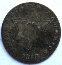 Load image into Gallery viewer, 1858 USA Silver 3 Cents Coin
